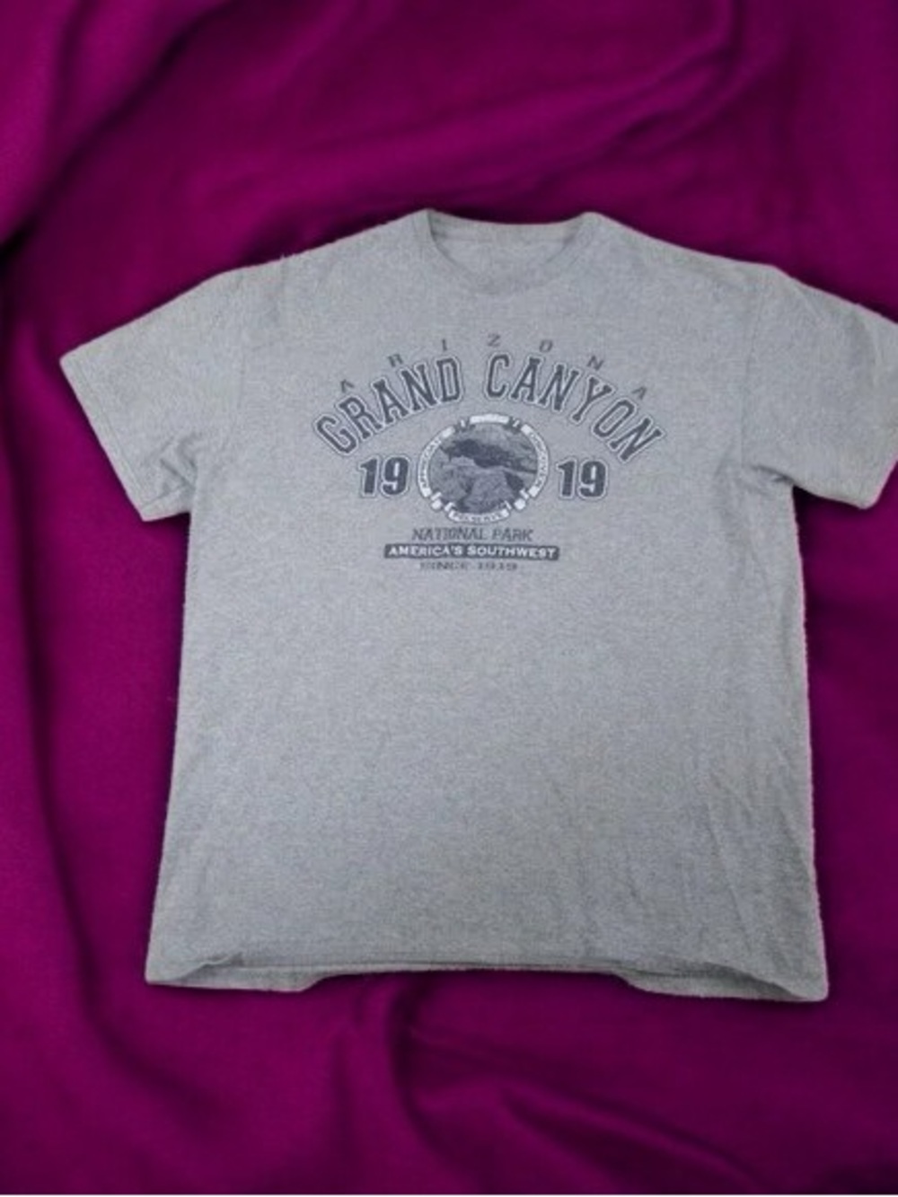 💖Grand Canyon Graphic Tee - Gray Short Sleeve Men’s Shirt